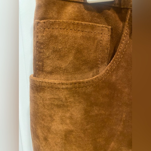 NWOT - Nordstrom Straight Leg, Genuine Suede Pants - Picture 8 of 9